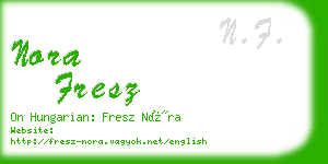 nora fresz business card